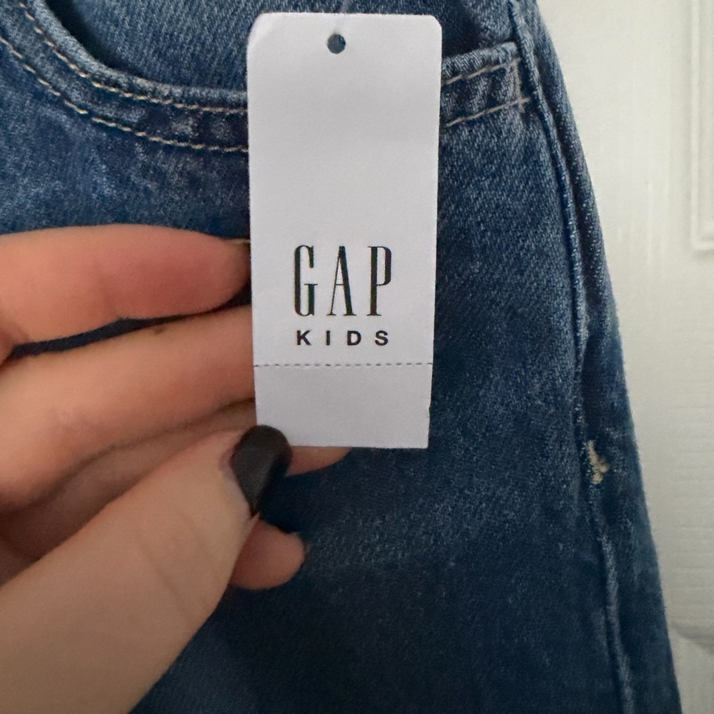 Gap Girls Boho Oversized Wide Leg Mid Rise Adjustable Waist Jeans Size 8 NWT - Picture 5 of 12